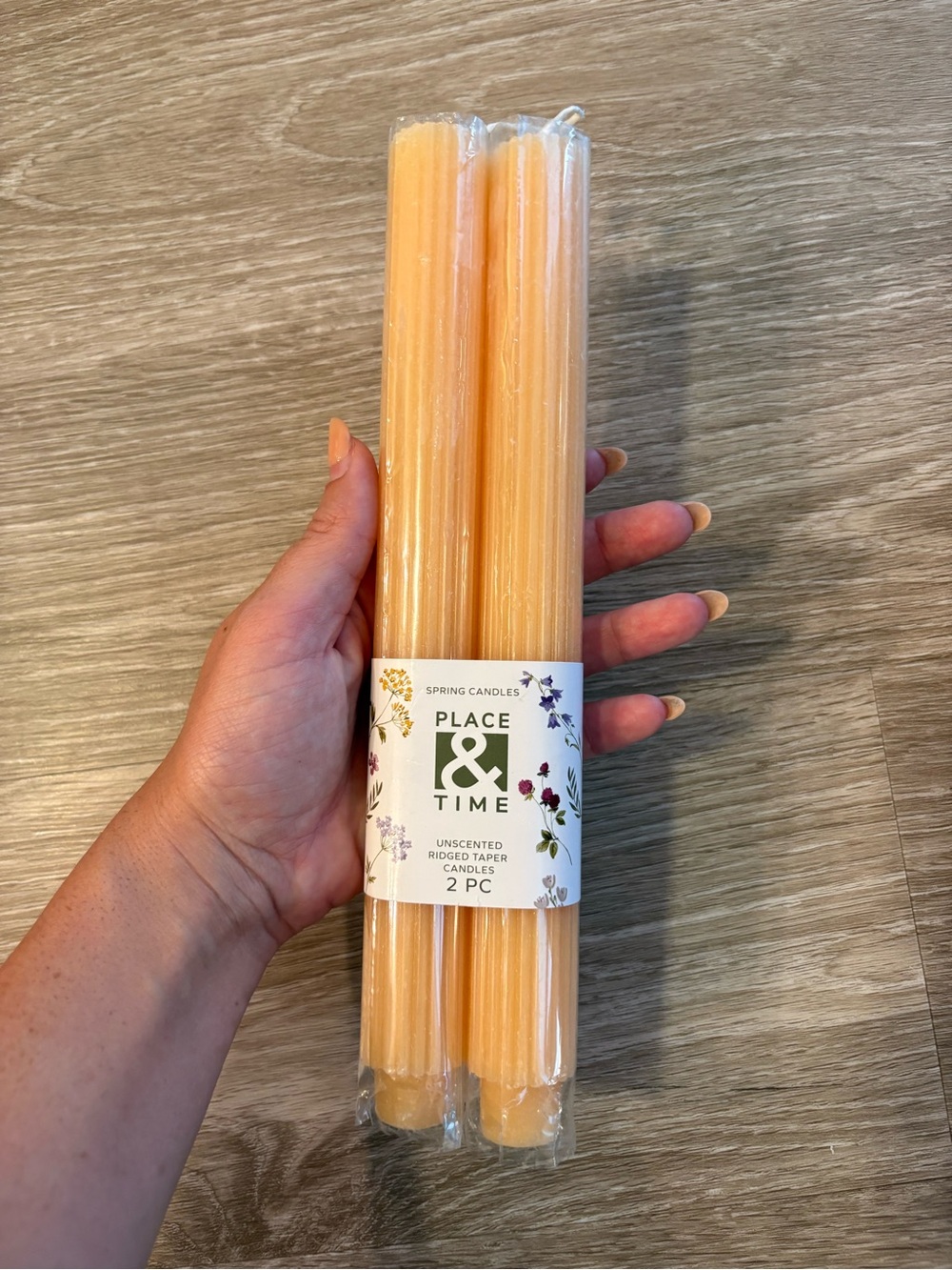 Unscented Orange Taper Candles - 2 Pack
